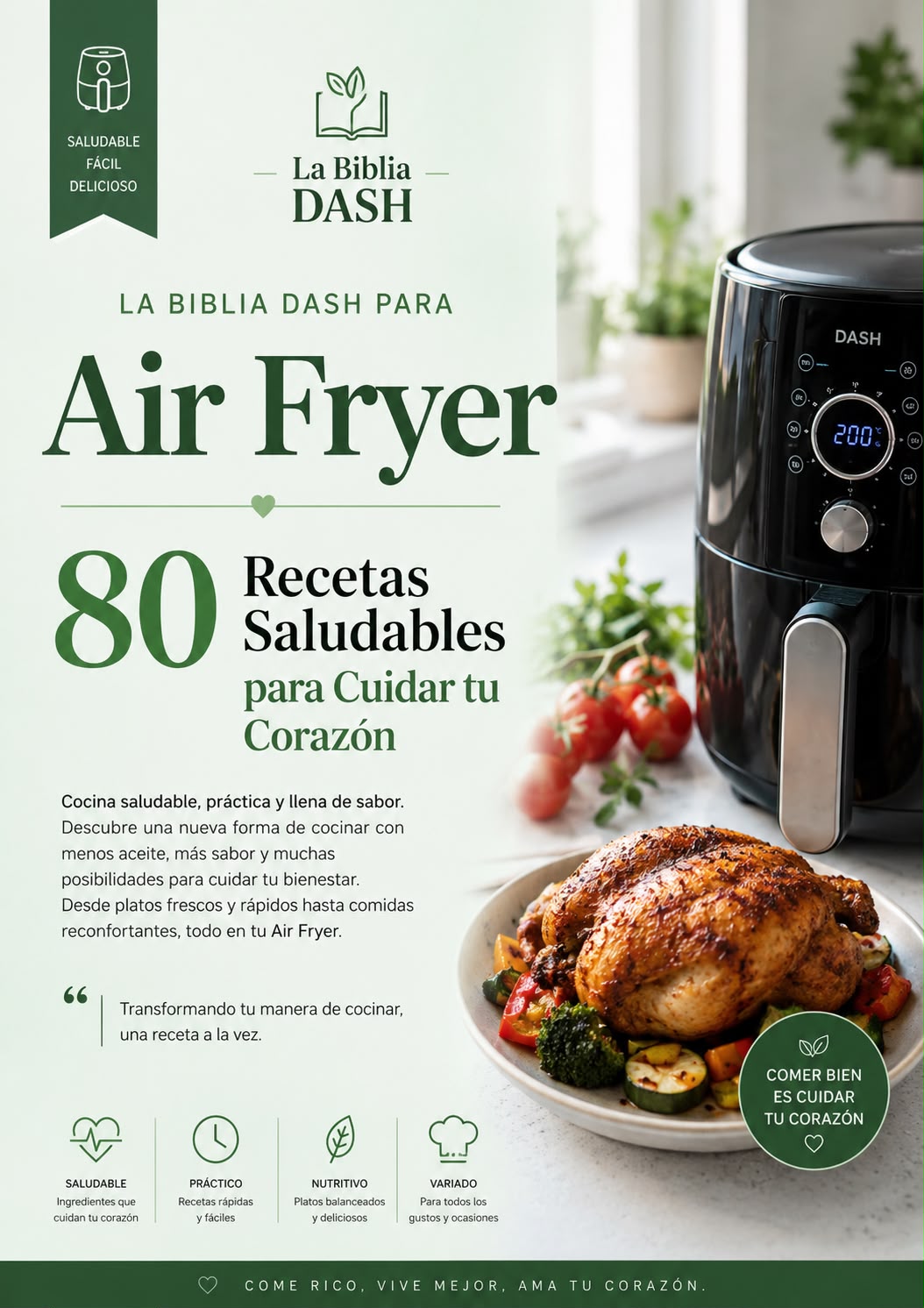 La Biblia Dash - 80 recetas en Air Fryer